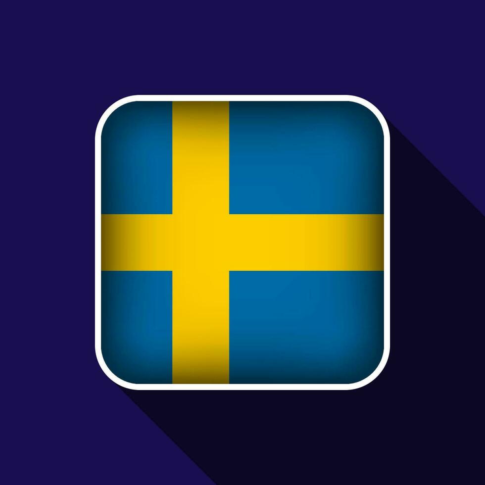 Flat Sweden Flag Background Vector Illustration