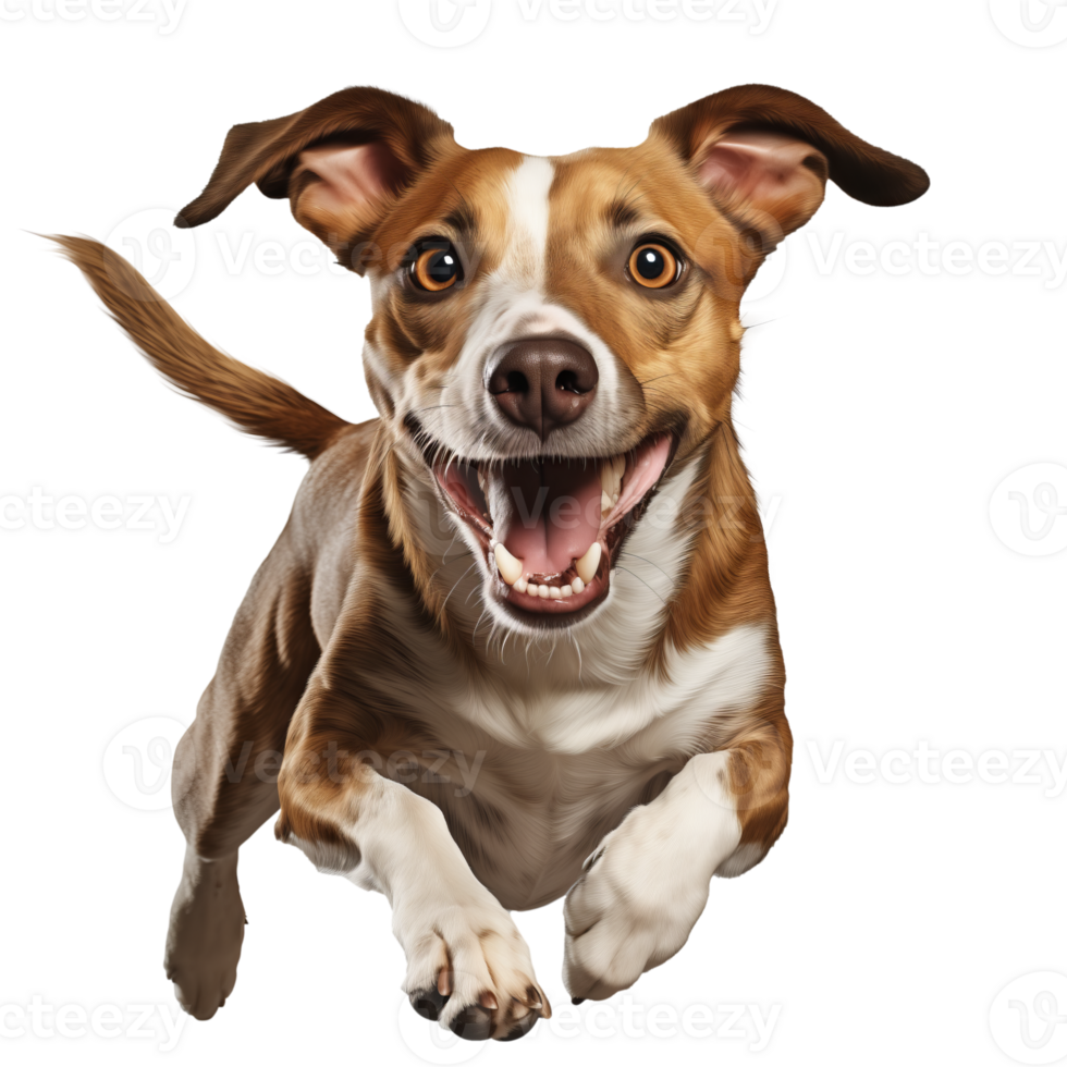 AI generated Greyhound dog running pose on transparent background. Front view close up. png