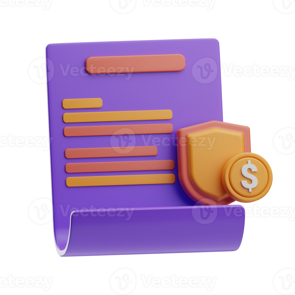 Safe Payment Object Agreement 3D Illustration png