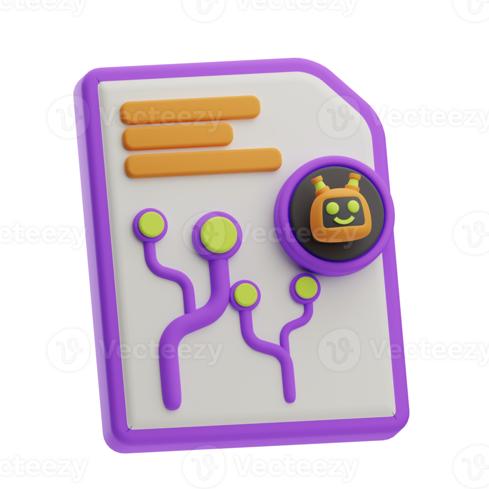 Virtual Assistant Object Virtual File 3D Illustration png