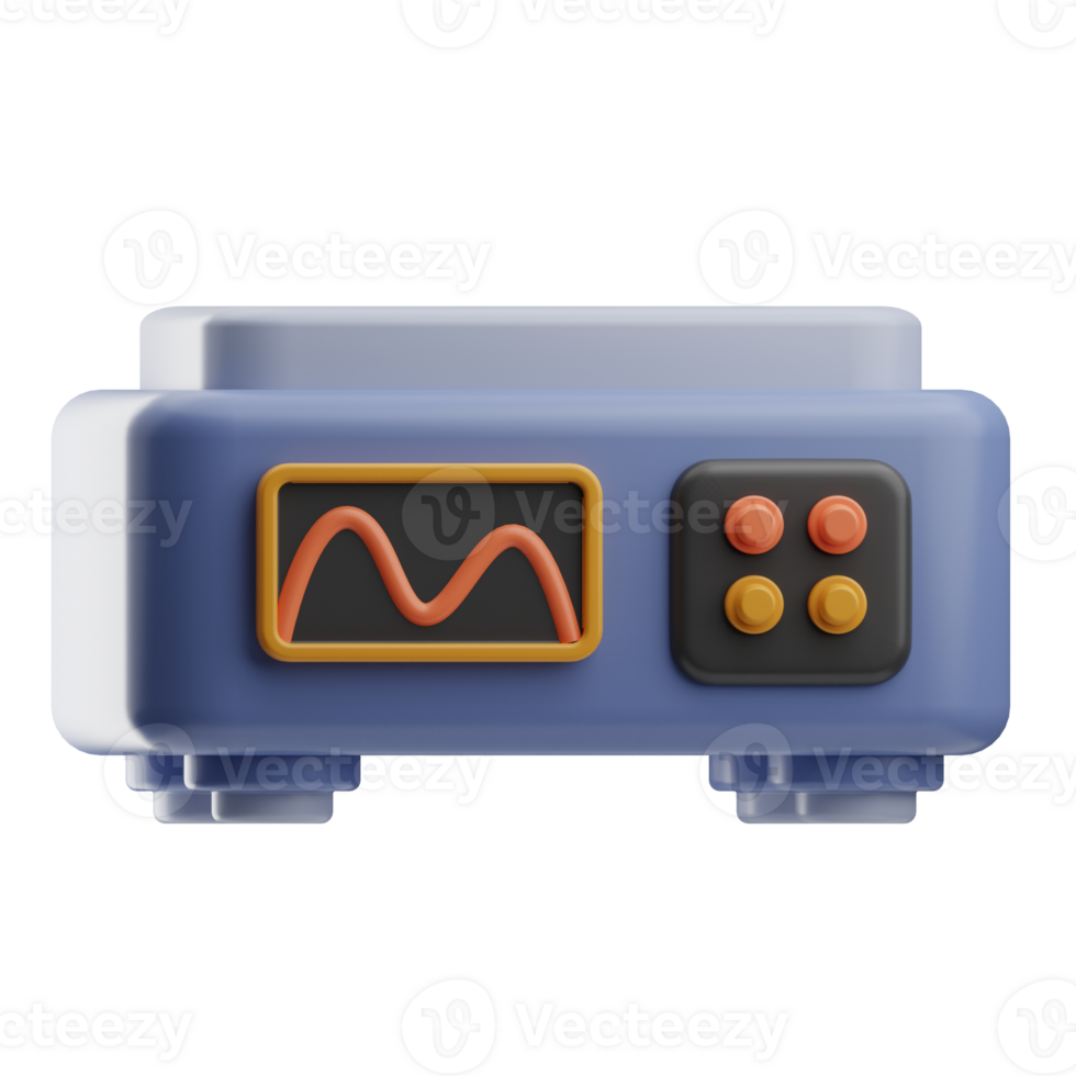 Engineering Object Oscilloscope 3D Illustration png