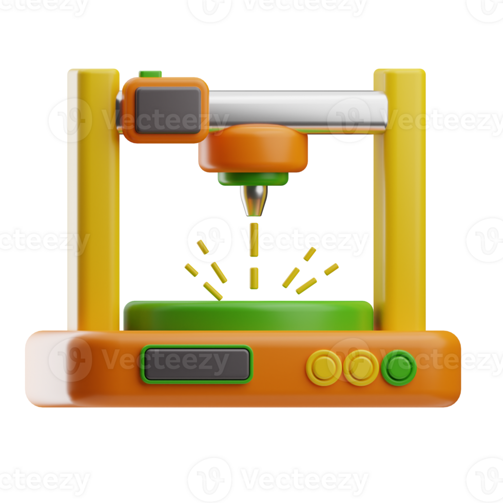 het drukken voorwerp laser 3d illustratie png