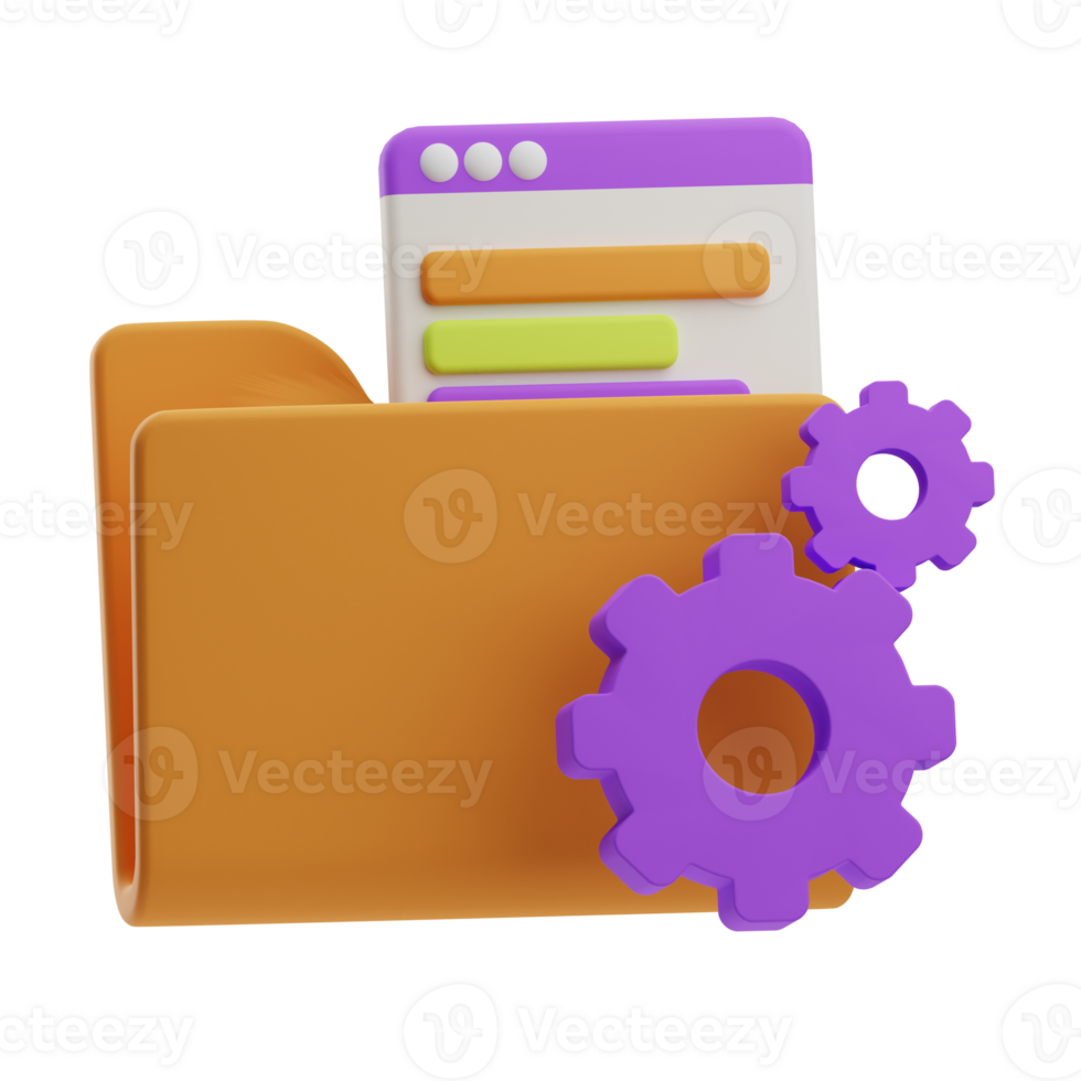 Virtual Assistant Object Database 3D Illustration png