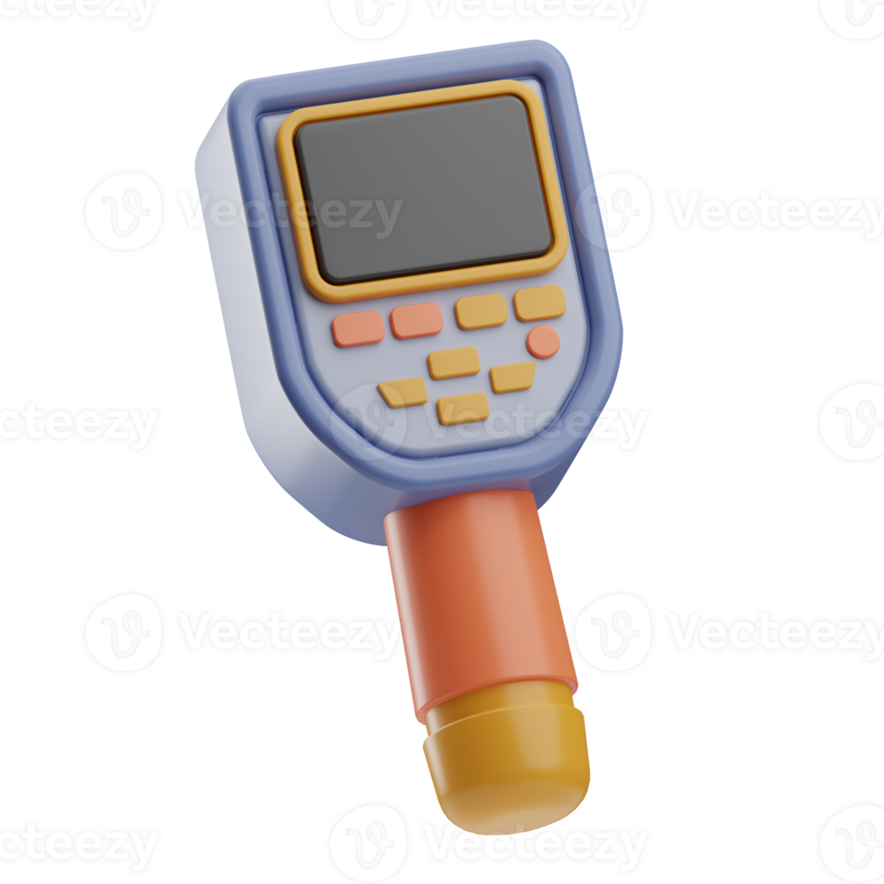 Engineering Object Thermal Imaging 3D Illustration png
