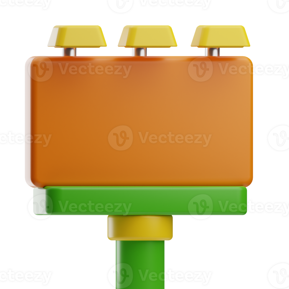 Printing Object Billboard 3D Illustration png