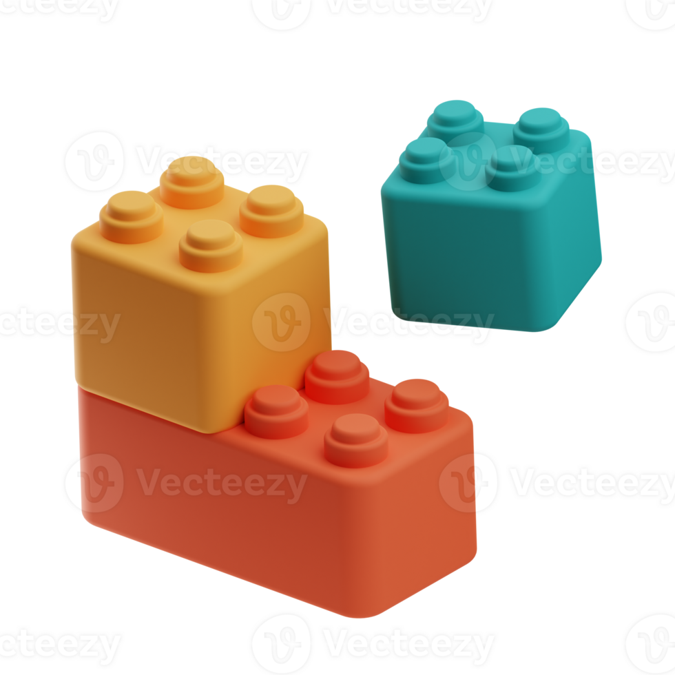 Daycare Object Blocks 3D Illustration png