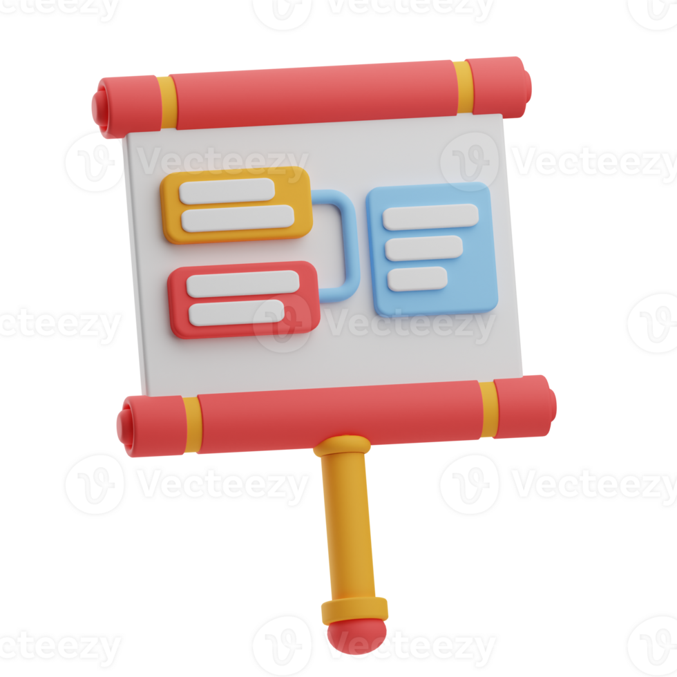 Mentoring and Training Object Presentation 3D Illustration png