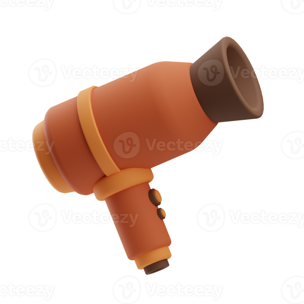 Hotel Booking Object Hair Dryer 3D Illustration png