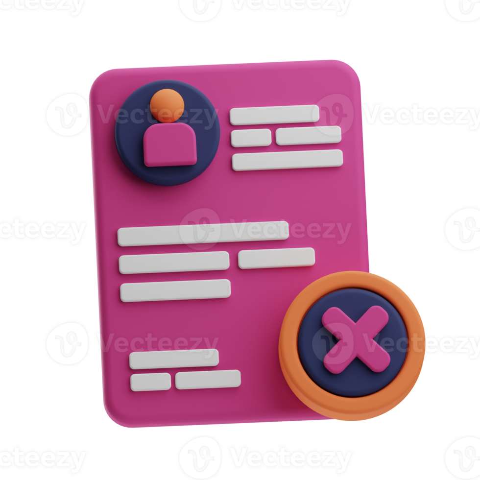 Recruitment Object Downsizing 3D Illustration png