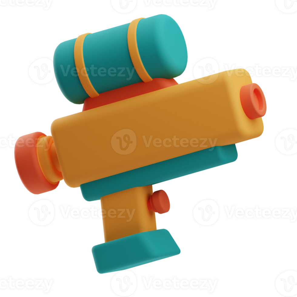 Daycare Object Water Gun 3D Illustration png