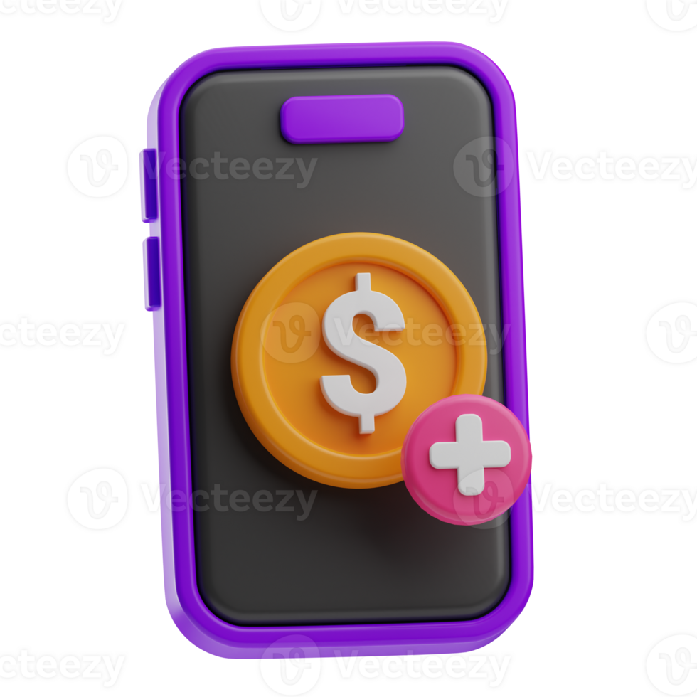 Contactless Pay Object Smartphone 3D Illustration png
