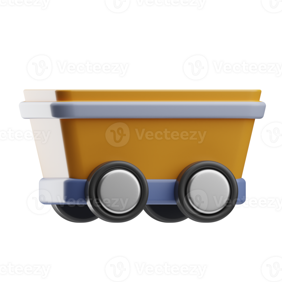 Engineering Object Wagon 3D Illustration png