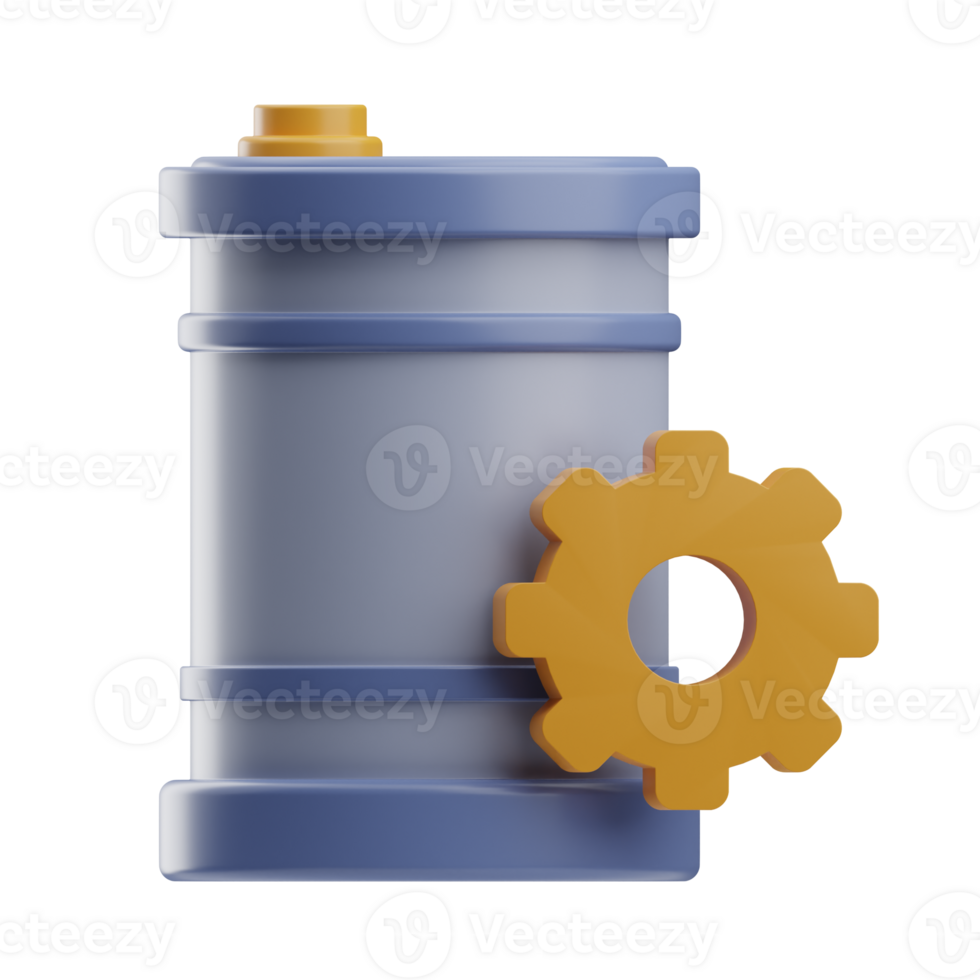 Ingenieria objeto petróleo 3d ilustración png