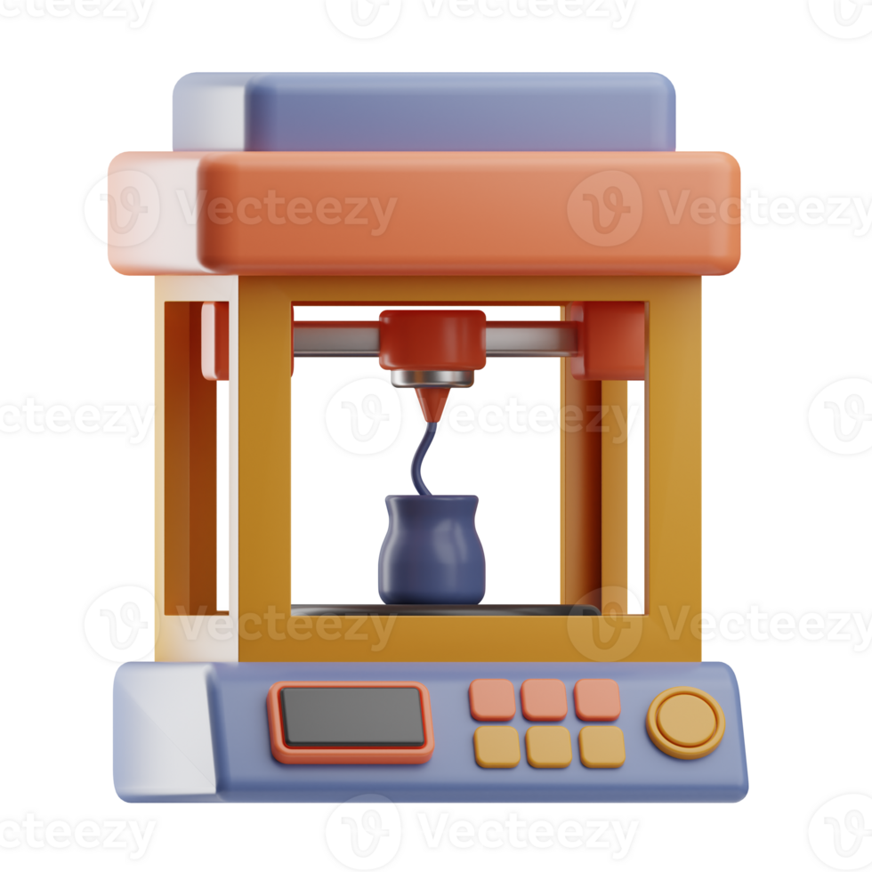 Ingenieria objeto re impresora 3d ilustración png