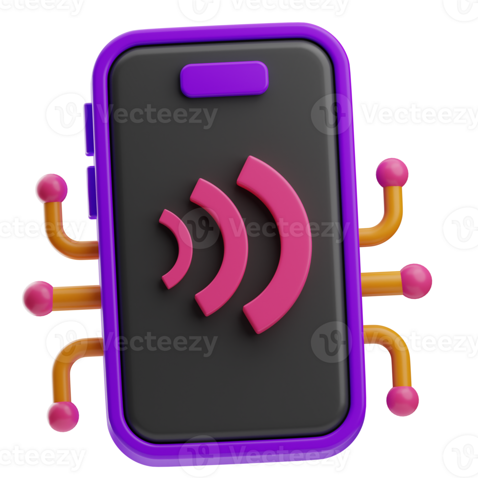 Contactless Pay Object Nfc 3D Illustration png