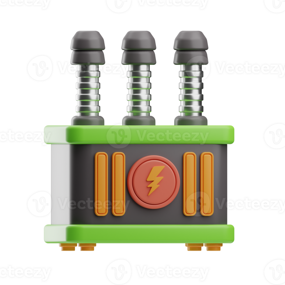 elektrisch gereedschap voorwerp macht transformator 3d illustratie png