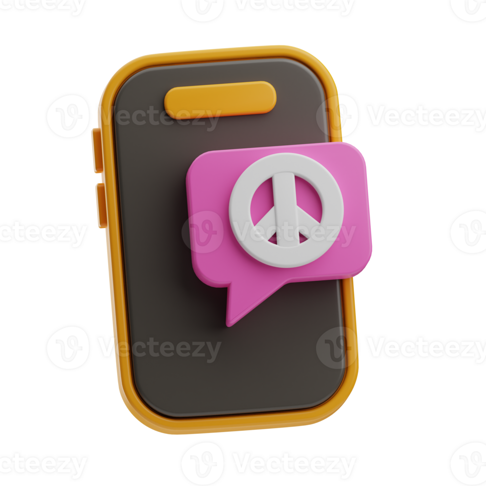 Activism Object Mobile Phone 3D Illustration png