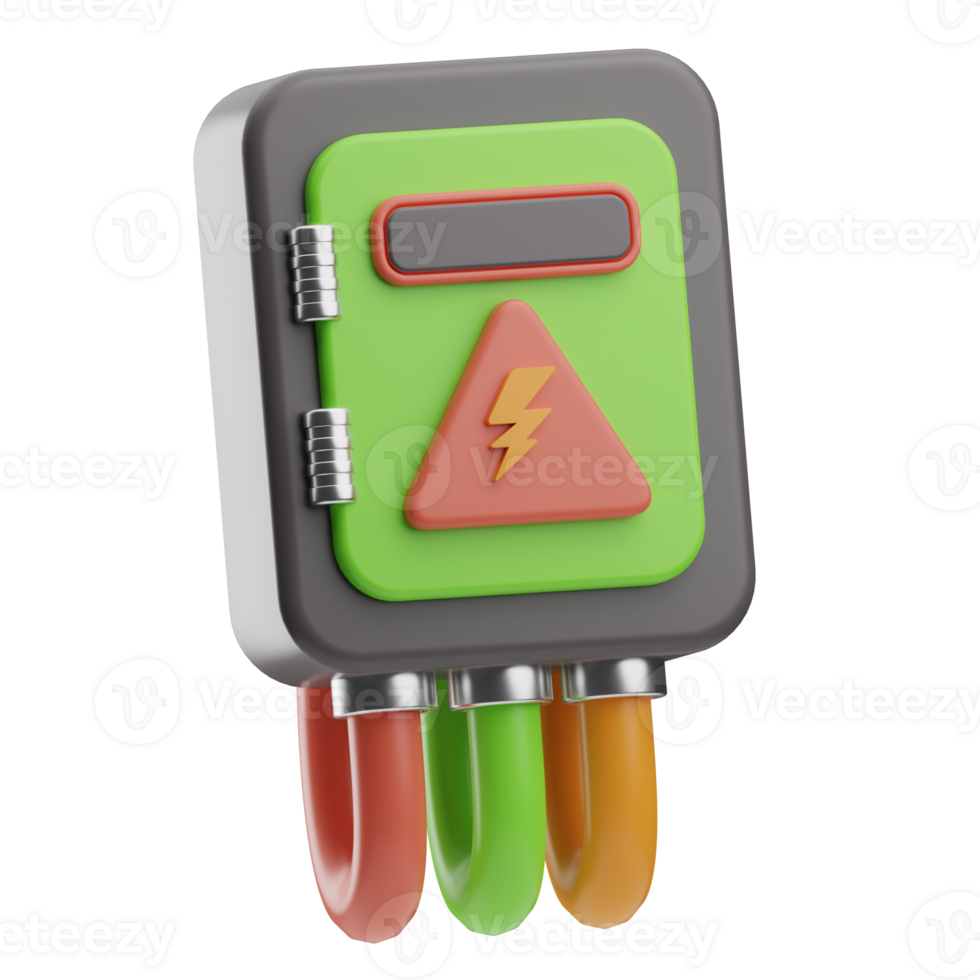 eléctrico herramientas objeto eléctrico panel 3d ilustración png