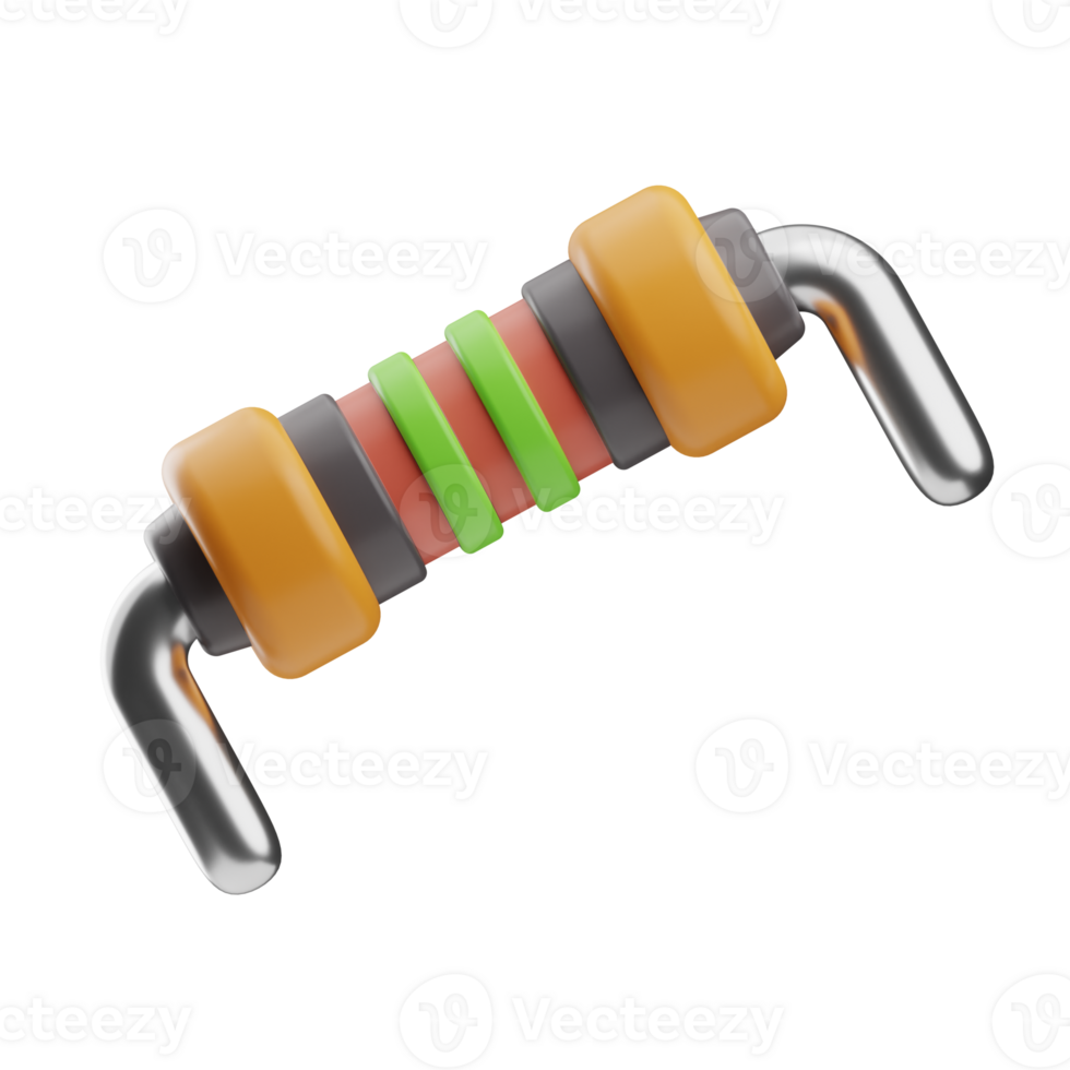Electrical Tools Object Resistor 3D Illustration png