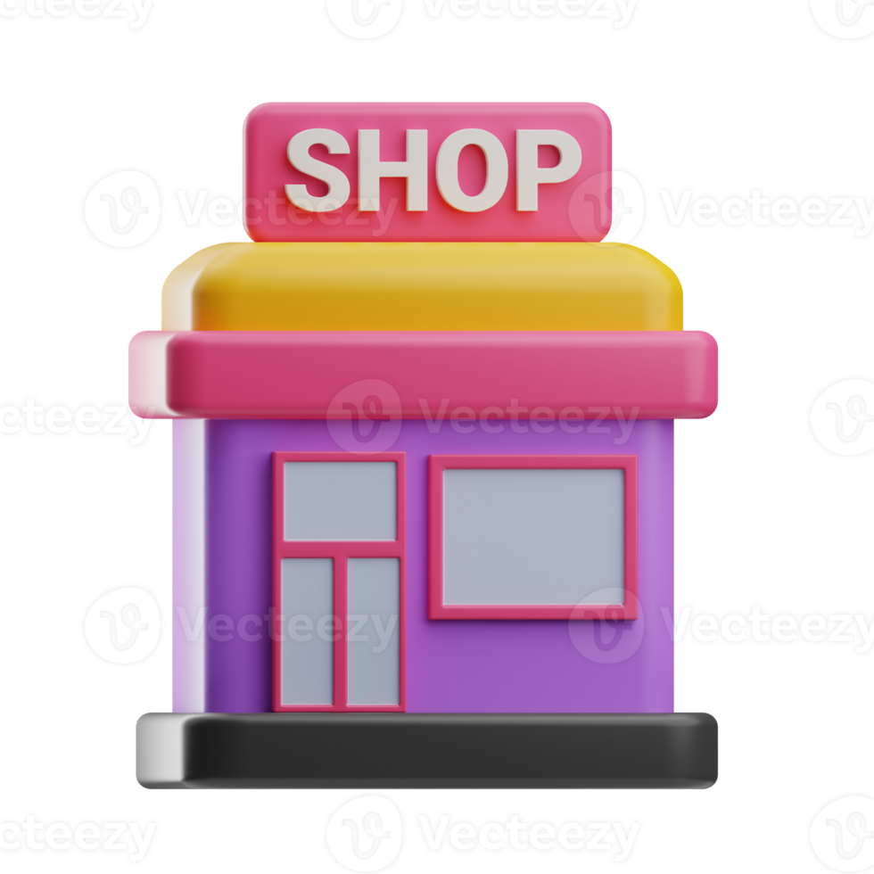 e-commerce en boodschappen doen voorwerp winkel 3d illustratie png