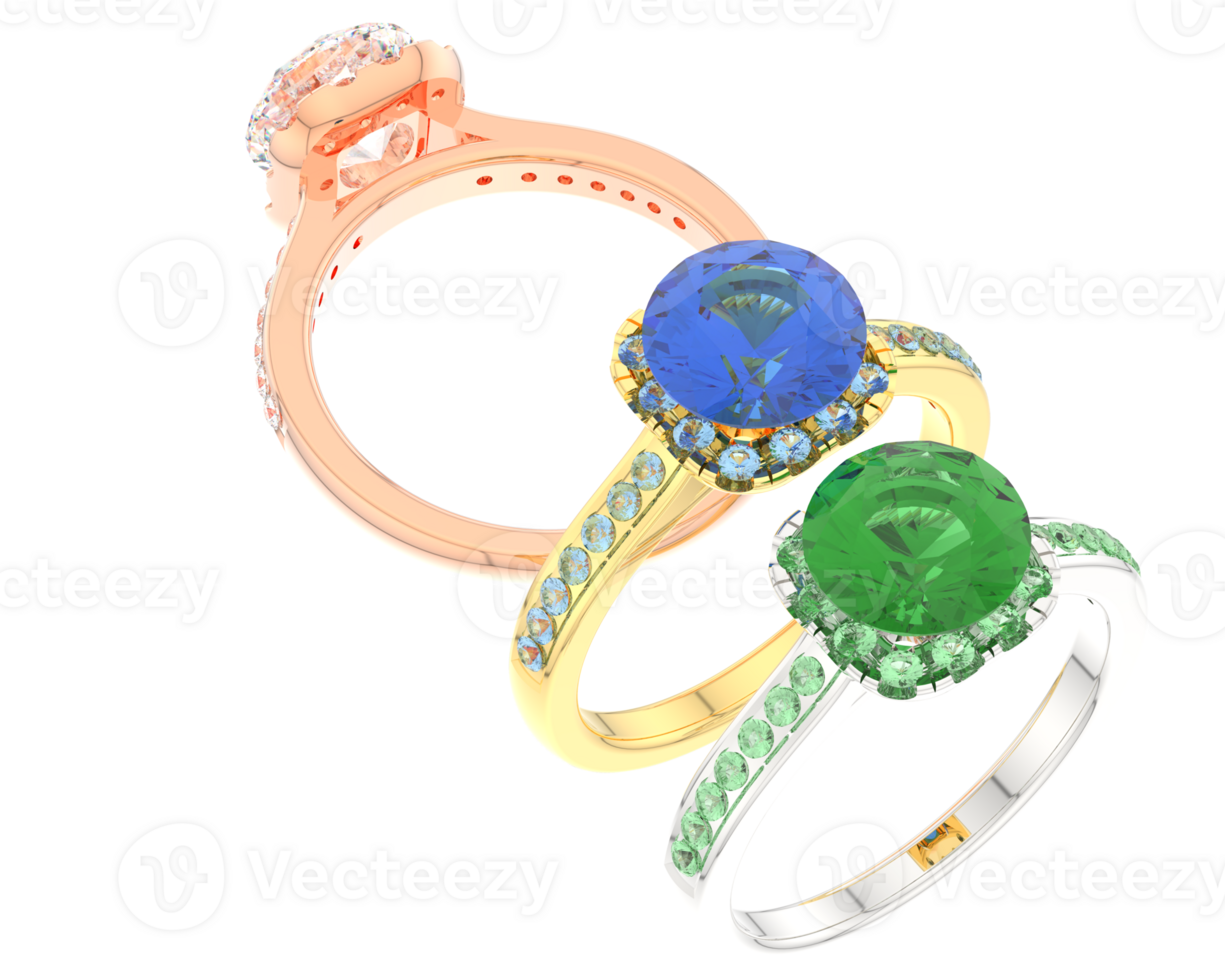 Jewelry isolated on background. 3d rendering - illustration png