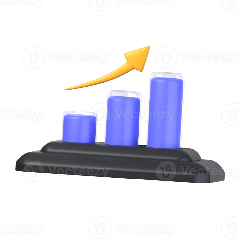 analysis chart 3d illustration object. 3d analysis chart finance concept. Cartoon minimal style. 3d finance vector render icon illustration. png