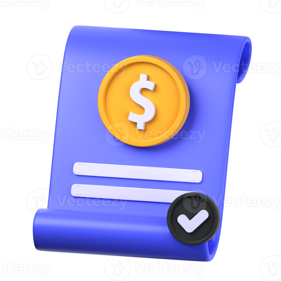 financial agreement 3d illustration object. 3d financial agreement of finance concept. Cartoon minimal style. 3d finance vector render icon illustration. png