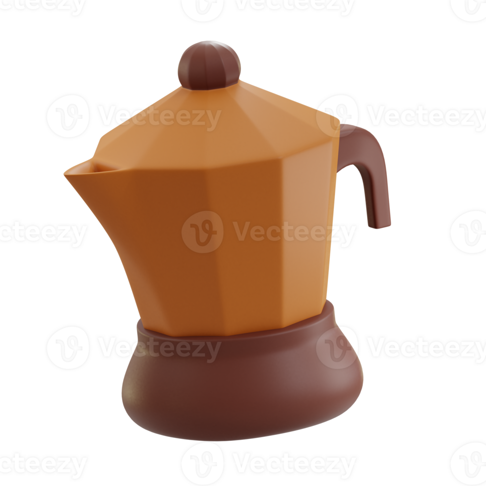 Mokapot 3D illustration png