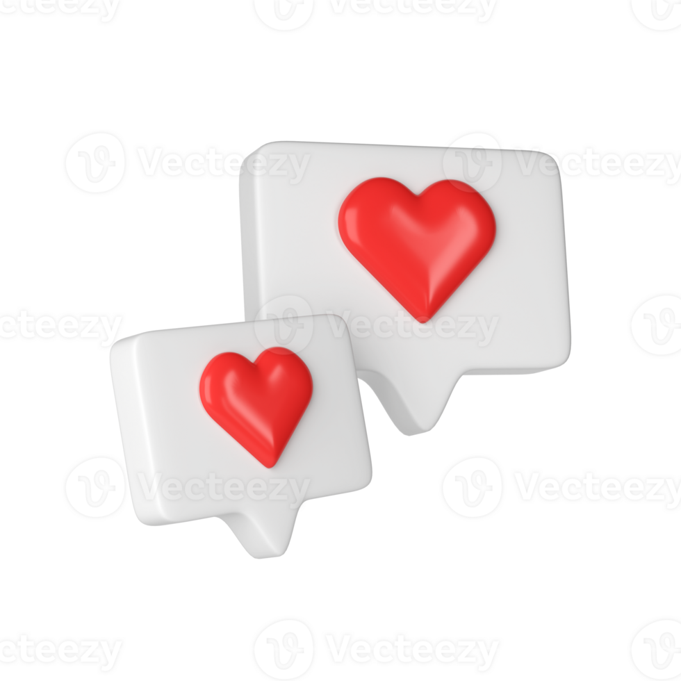dos 3d blanco marcos con corazón y amor emojis social medios de comunicación en línea plataforma concepto iconos, comunicación en solicitud. para enamorado, madre día, mujer, boda, pegatina, saludo tarjeta. febrero 14 png