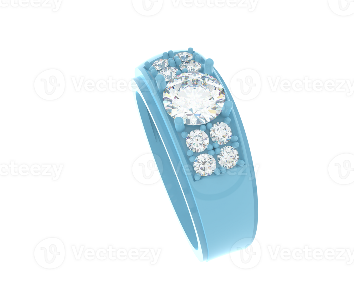 Diamond ring isolated on background. 3d rendering - illustration png