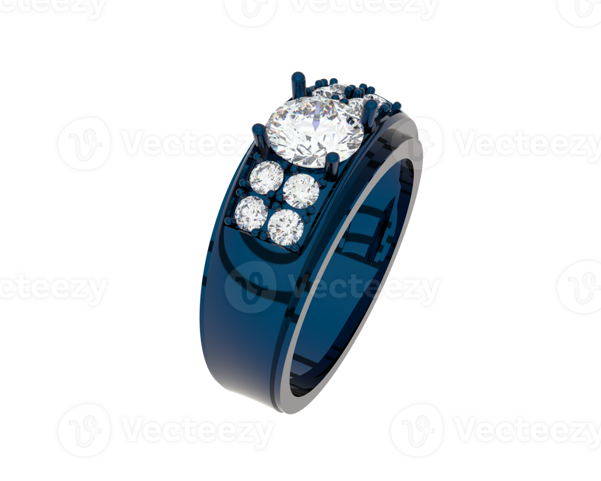 Diamond ring isolated on background. 3d rendering - illustration png