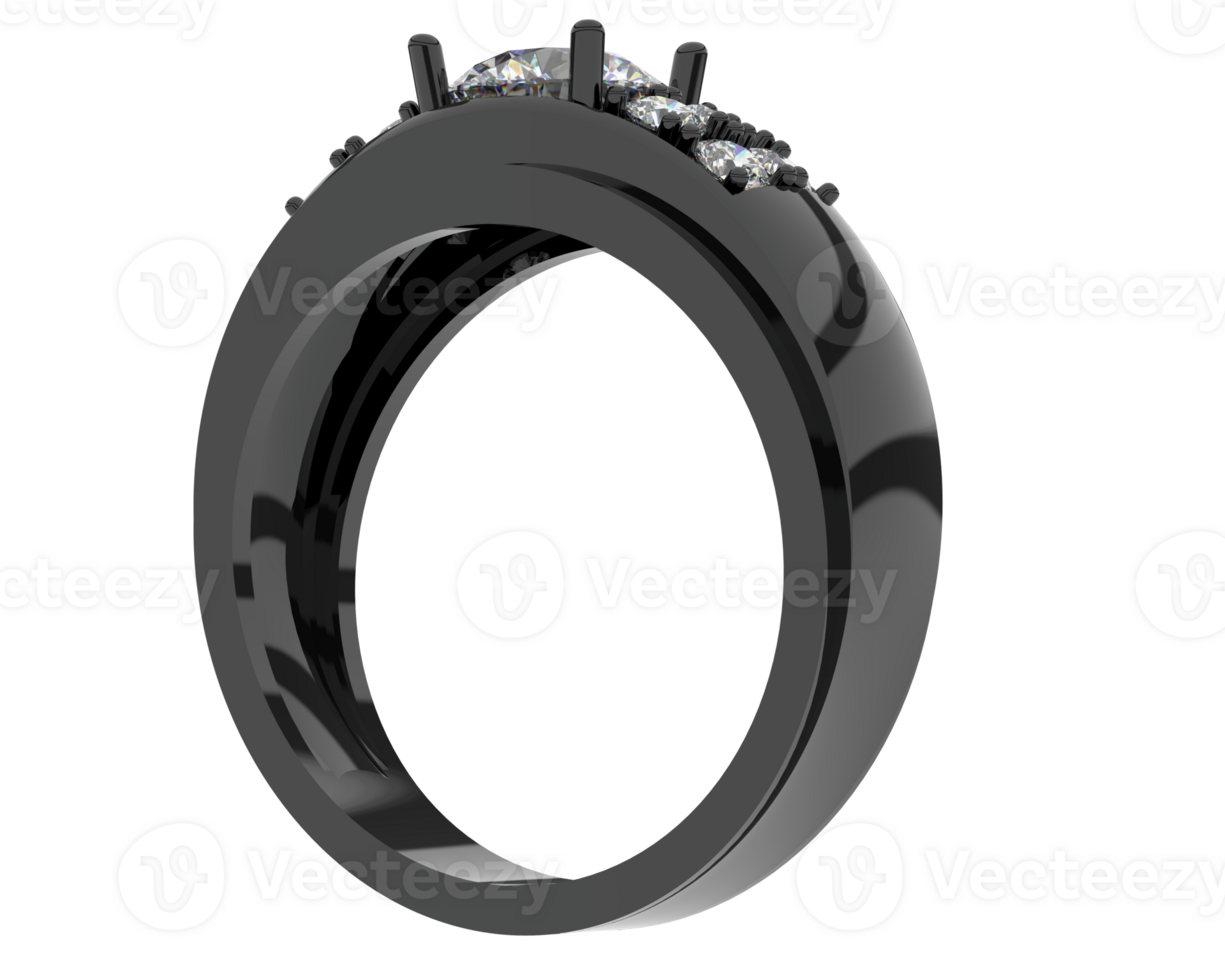Diamond ring isolated on background. 3d rendering - illustration png