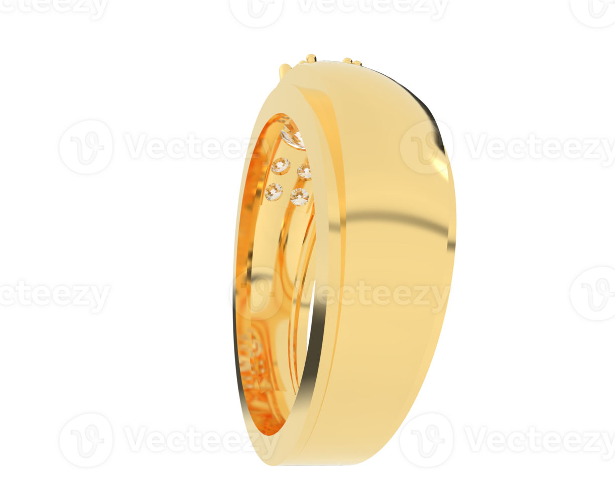 Diamond ring isolated on background. 3d rendering - illustration png