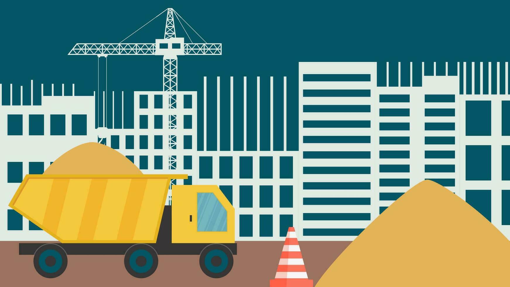 Under construction site vector