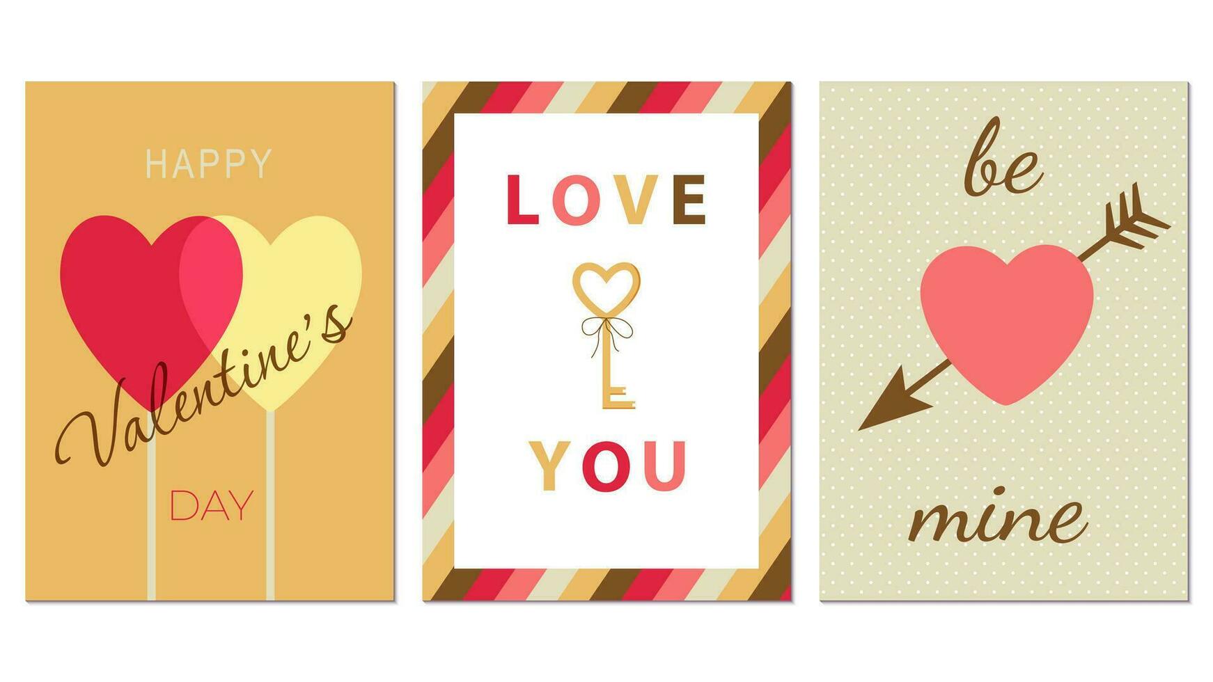 tarjetas del dia de san valentin vector