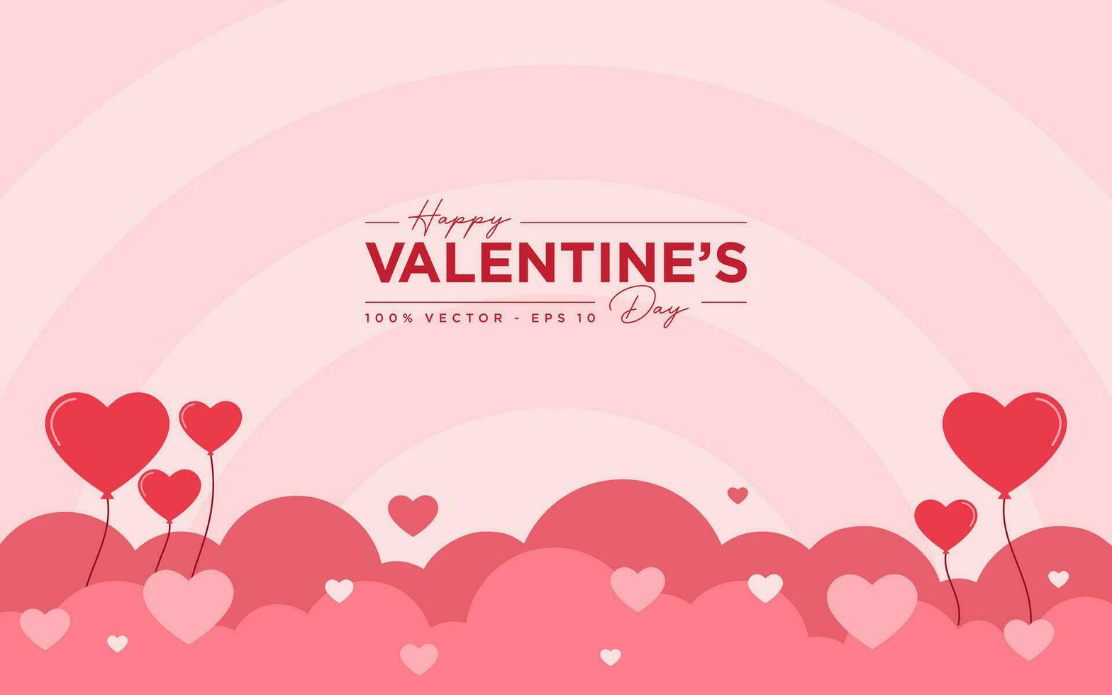 Modern background of valentine's day, romance, hearts, design vector template editable and resizable EPS 10