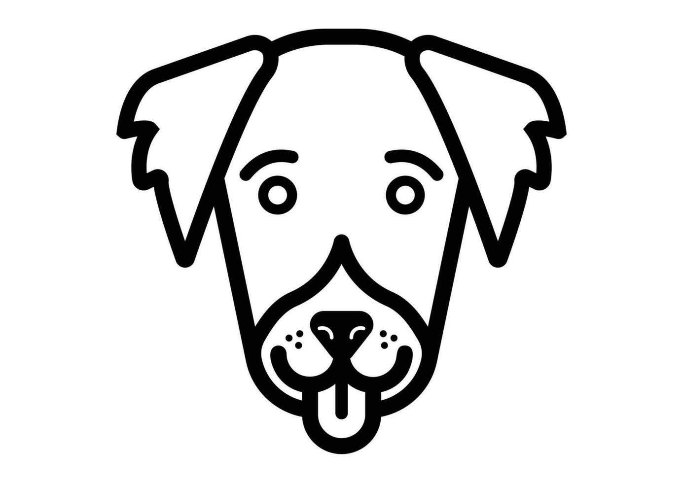 perro cabeza icono vector plano diseño