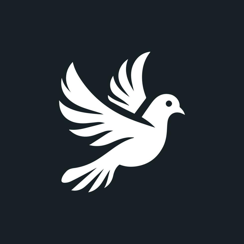 Dove of peace vector logo design template. Dove of peace icon.