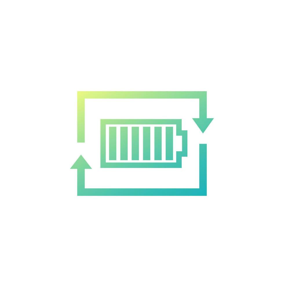 replace battery icon on white vector