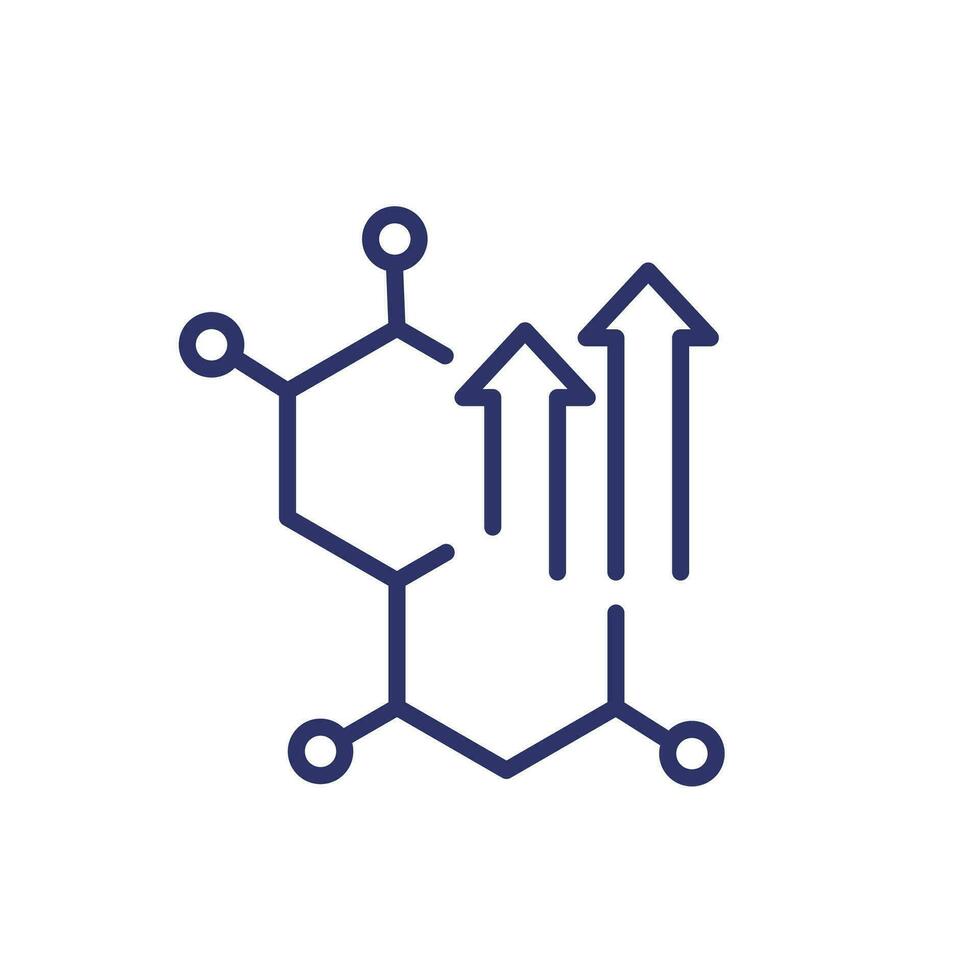 hormone boost line icon on white vector