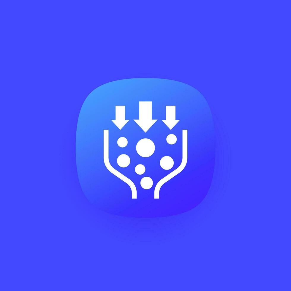 Bottleneck analysis icon for web vector