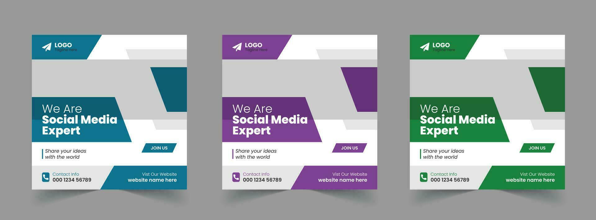 Free Vector Corporate Business Promotion Digital Agency Social Media Post Template Web Banner Design