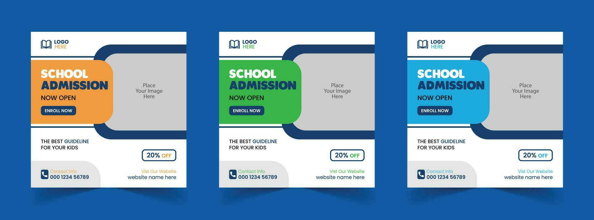 gratis vector colegio admisión social medios de comunicación enviar y espalda a colegio educativo web bandera modelo diseño