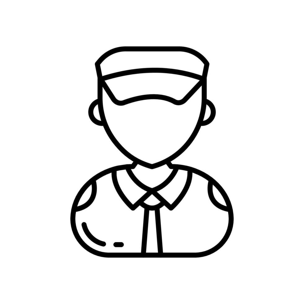 Pilot icon in vector. Illustration vector