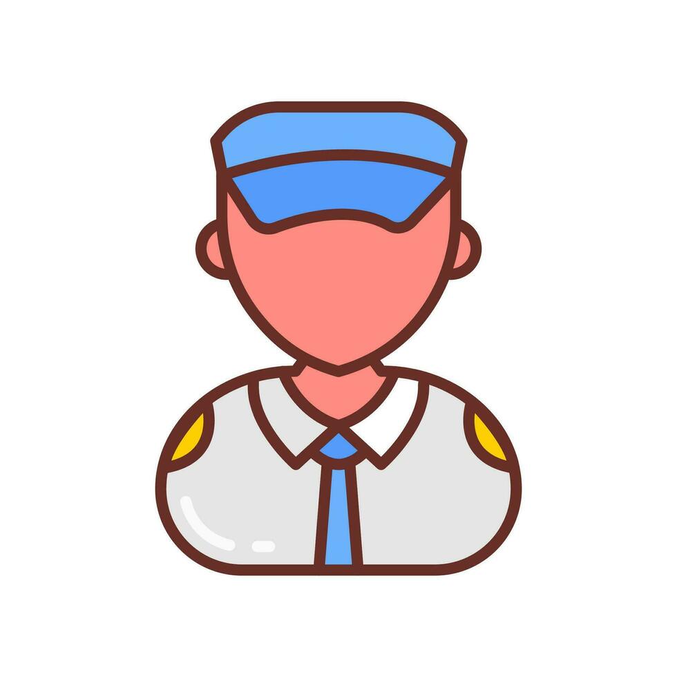 Pilot icon in vector. Illustration vector
