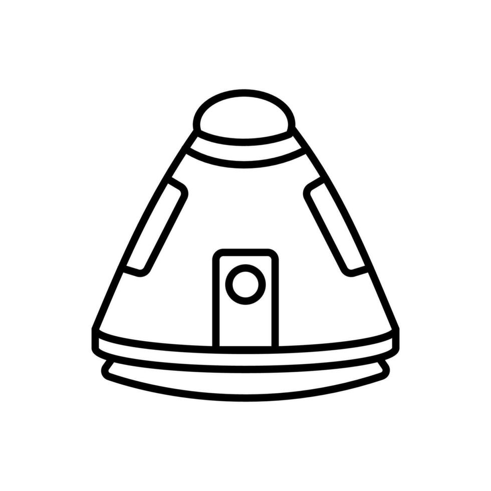 espacio cápsula icono en vector. ilustración vector