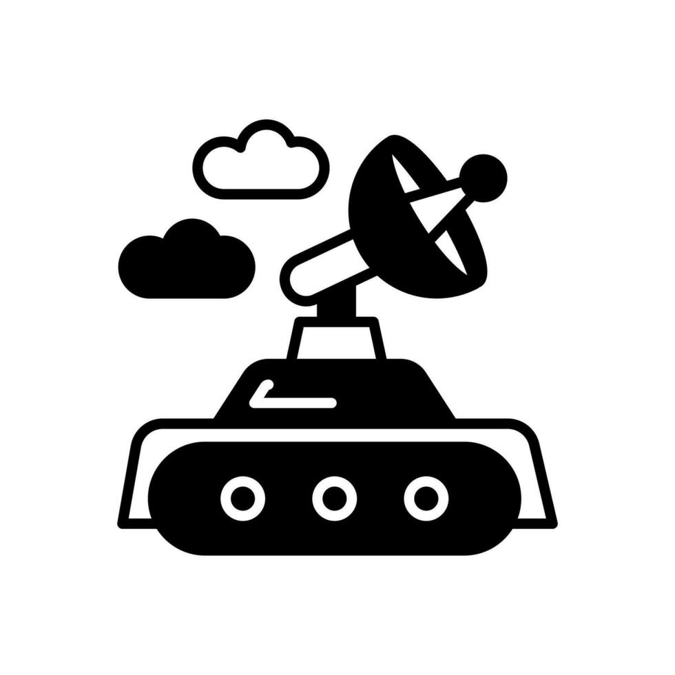 militar satélite icono en vector. ilustración vector