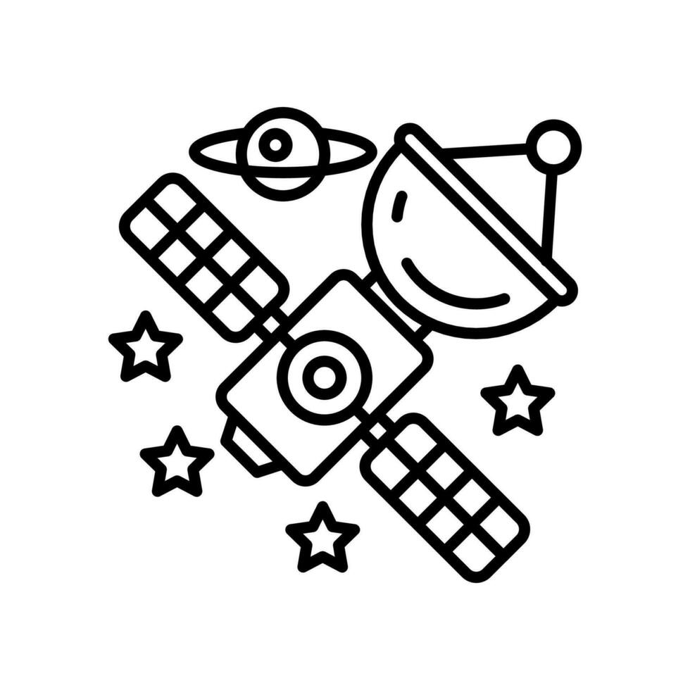 Satellite icon in vector. Illustration vector