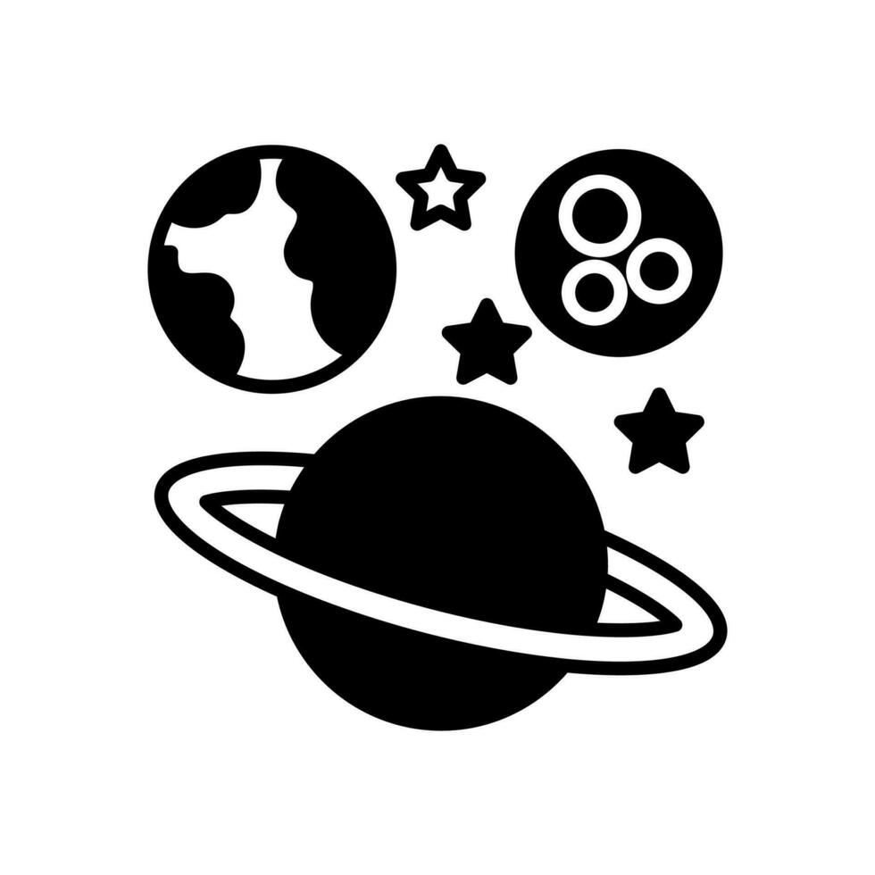 astronomía planeta icono en vector. ilustración vector