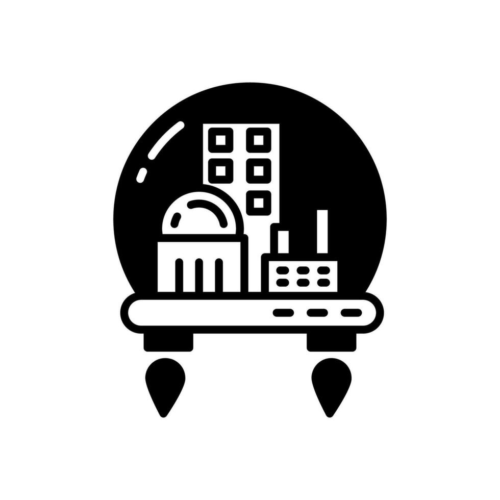 Space Colony icon in vector. Illustration vector